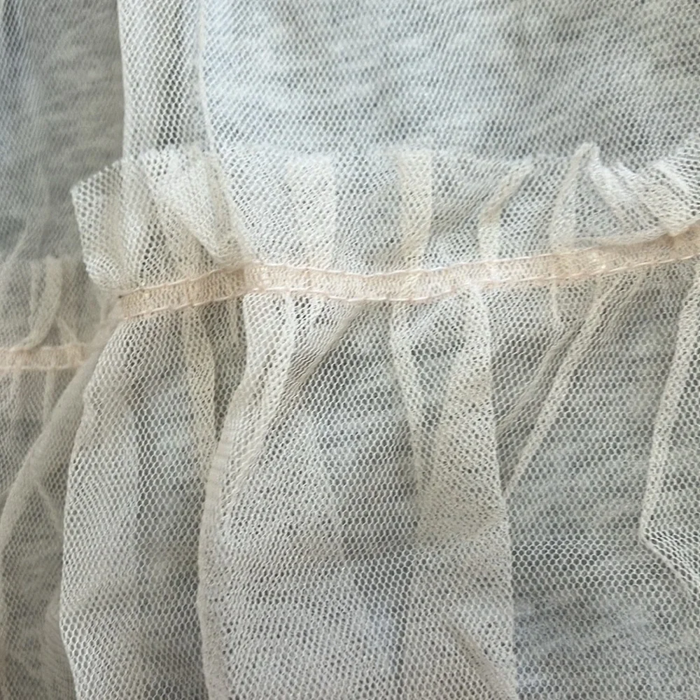 Open Edit Grey T-shirt‎ and Pink mesh ruffle skirt dress (size 4) like new